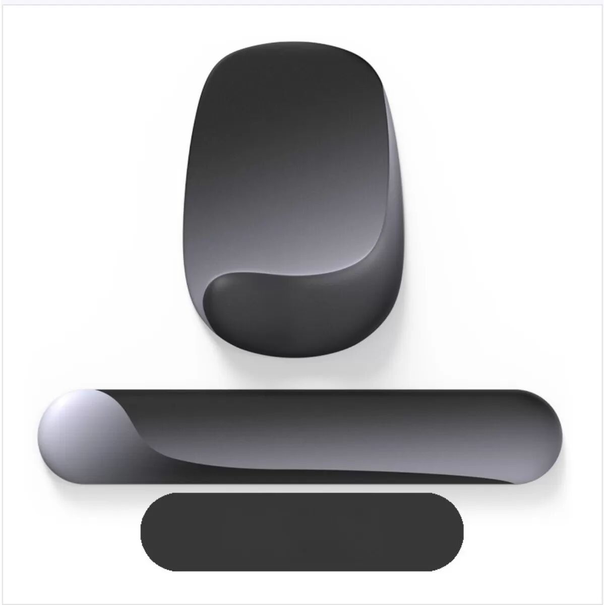 INF Silikon-Handgelenkauflage mit Lycra-Mauspad Set — Ergonomische Unterstützung, rutschfeste Silikonbasis, 44cm x8cm x2cm für Schwarz
