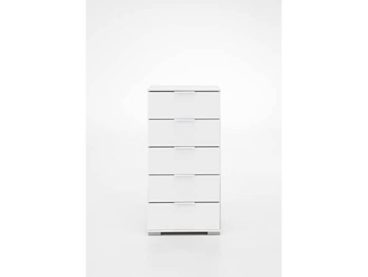 möbelando Hochkommode >Easy Plus< (BxHxT: 49x102x41 cm) in weiß - 49x102x41cm (BxHxT)