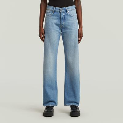 Boyfriend-Jeans G-STAR "Bowey 3D Boyfriend", Damen, Gr. 31, Länge 32, blau (faded rhine blau), Denim/Jeans, Obermaterial: 100% Baumwolle, bequem normal, Jeans