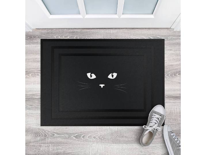 Fußmatte Katzenaugen 70 x 50cm Grau/Dunkelgrau