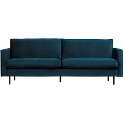 Sofa Rodeo Classic 2,5 Sitzer Samt, modern, Blau, eleganter Komfort für 2–3 Personen