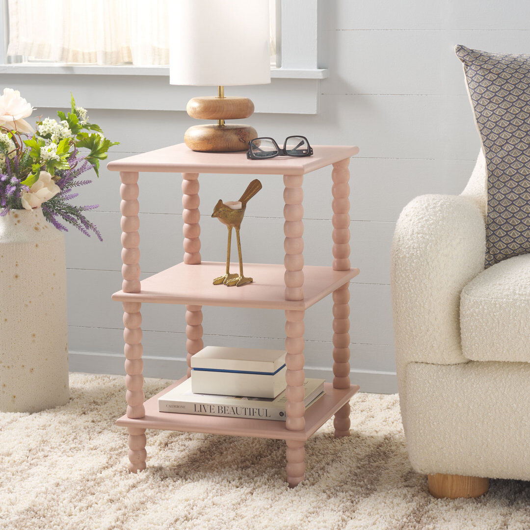 Safavieh Dilyn End Table Pink 65.02cm H X 48.01cm W X 39.88cm D