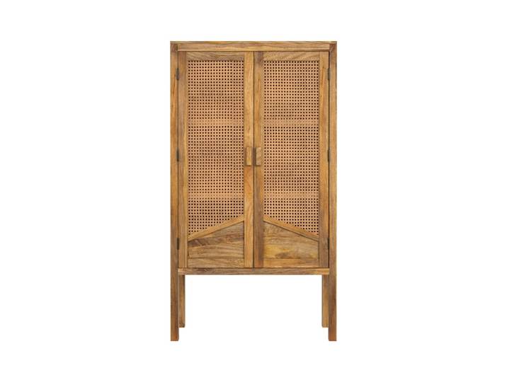 Armoire en cannage et bois de manguier et cannage