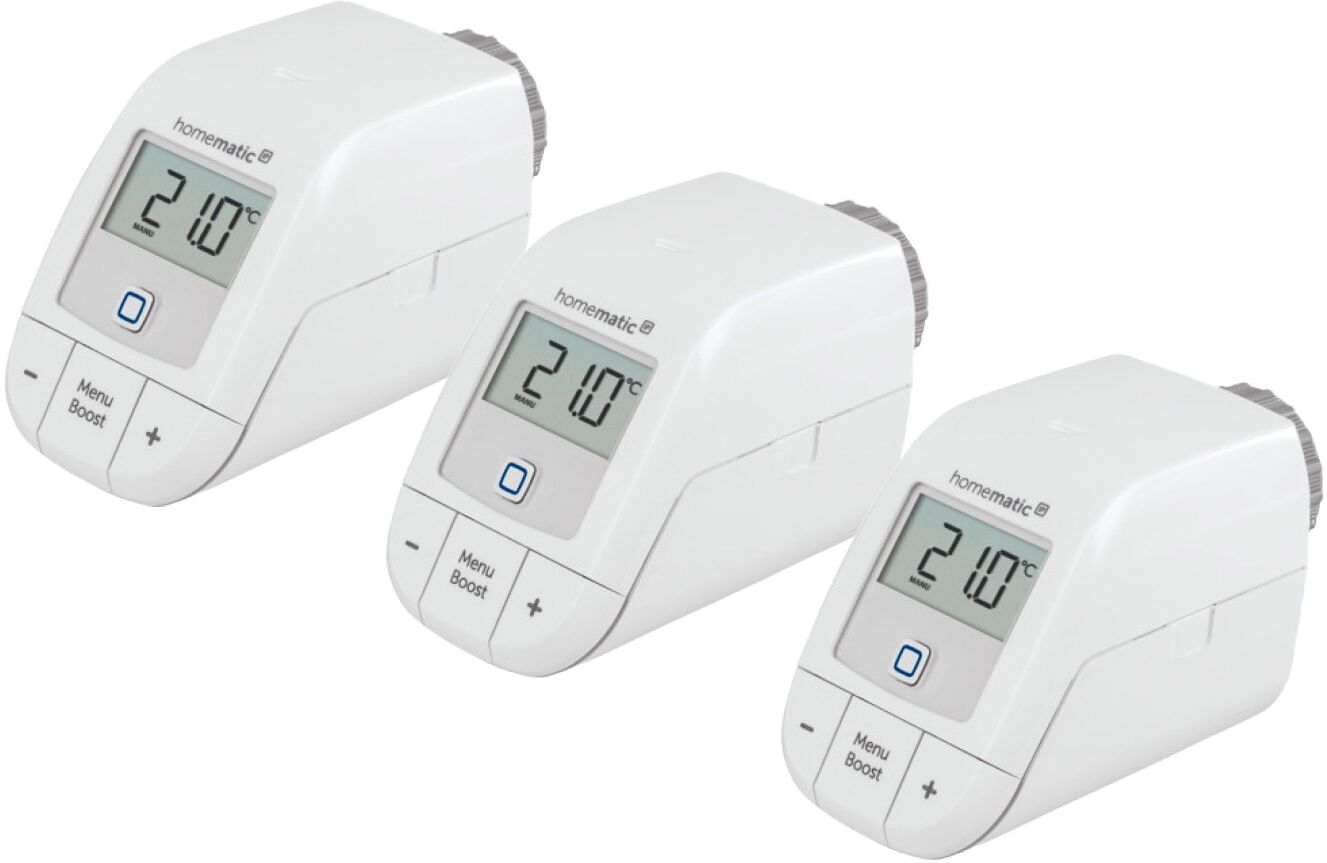HOMEMATIC IP Smart-Home-Steuerelement "Heizkörperthermostat – basic 3er Set", weiss (weiß), B:22cm H:14cm T:30cm, Smart-Home-Stationen, Smart-Home-Steuerelement weiß Einheitsgröße