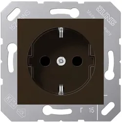 SCHUKO-Steckdose 50x50 für Klappdeckel (braun)