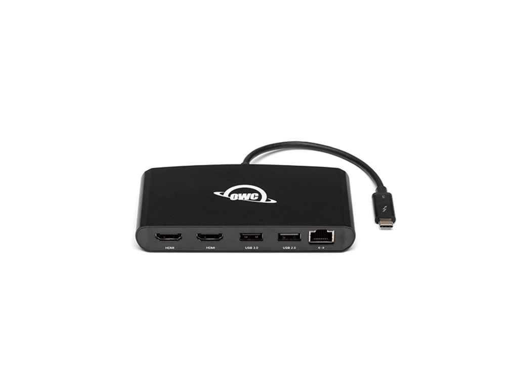OWC Digital OWC 5 Port Thunderbolt 3 min-Dock 2 x HDMI, features 2 x HDMI 4K60, USB 3, USB 2 OWCTB3MDK5P