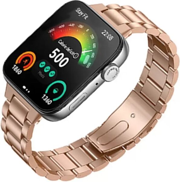 INF Kompatibel mit Huawei FIT3/4 Metall Uhrenarmband - Edelstahl Ersatzarmband Roségold