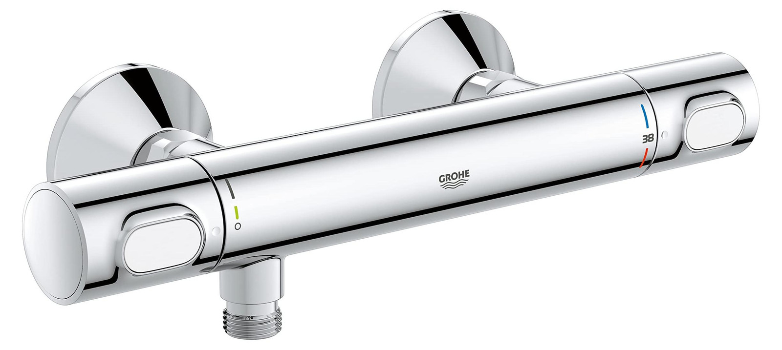 Dripio Thermostatische douchekraan met safety stop, chroom, afstand tussen aansluitingen: 150 mm