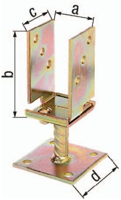 Gustav Alberts ETA-10/0210, 71-131x110x110x70x100mm, galv. jaune galvanisé ; GAH Alberts (214500)