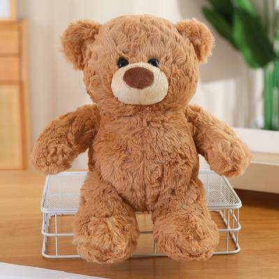 Uplifted Trends Three Color Bear Plush Toy For Couples Cute Teddy Bear Plush Doll Stuffed Animal For Sweethearts brown