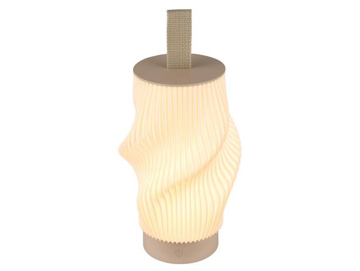 Akku Tischlampe mit touchdimmer 2W 150 lm 2700 K warmweiß HxØ 28x14 xm Tubi beige