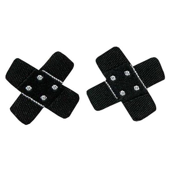 Mono Quick Applikationen - Kids and Hits - aufbügelbar Pflaster schwarz 2 St (2 Stk., 2.50 x 2.50 cm) (04006)