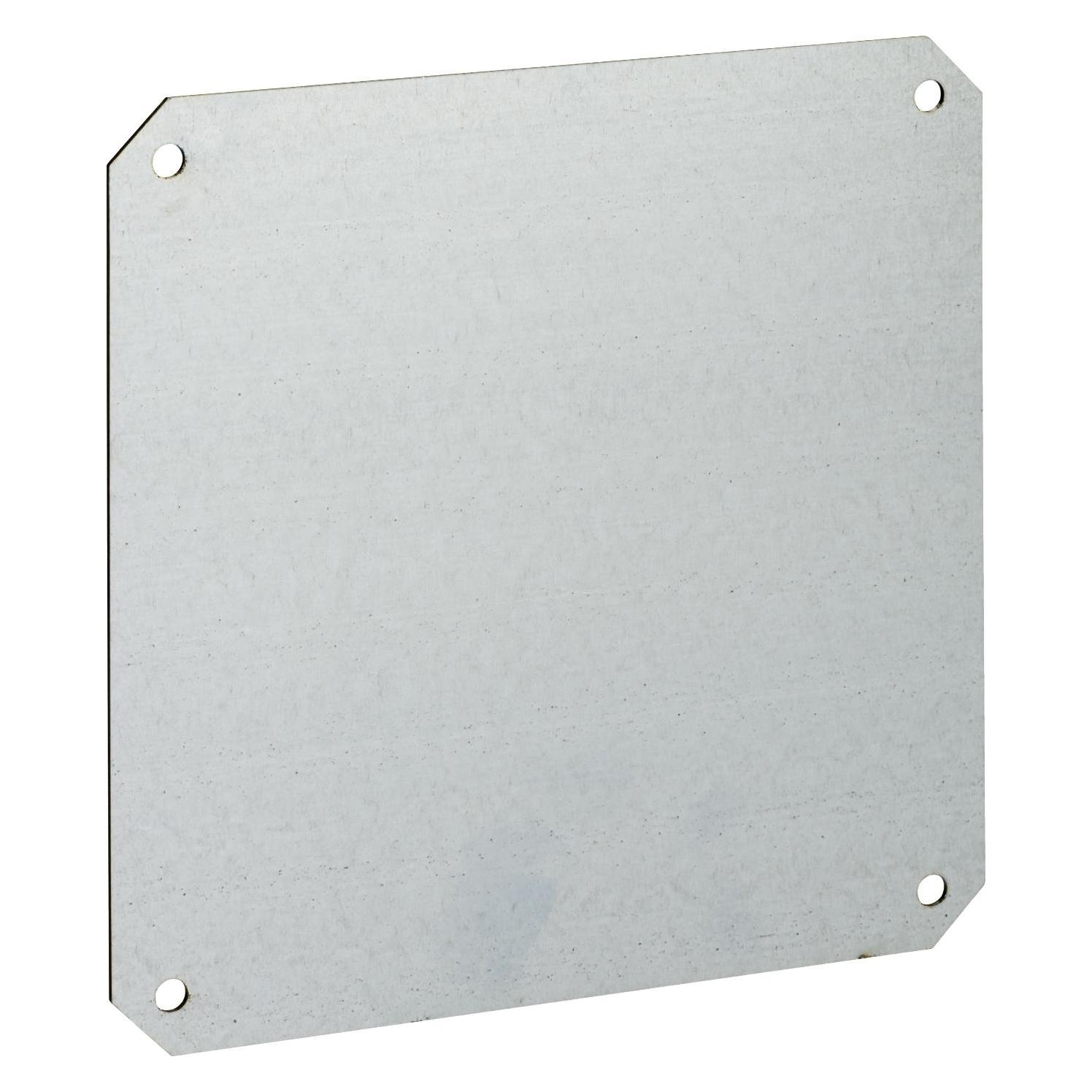 Schneider Electric Wandschrank Thalassa PLS Montageplatte, Metall, 270 x 270 mm, ohne Schraube M6 (NSYPMM2727)