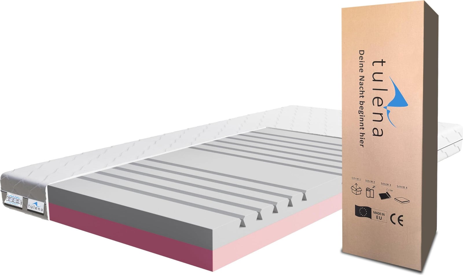 TULENA Matras met comfortschuim, zacht/medium zacht, dubbelzijdig, 160 x 190 cm, dikte: 14 cm
