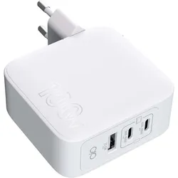 Force Power GaN Netzteil 100W USB-C/A Power Delivery (100 W, 1 Port), USB Ladegerät, Weiss