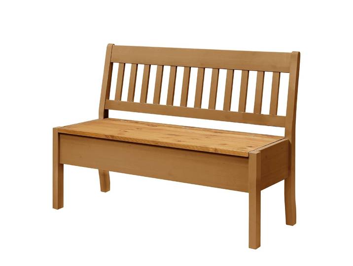 Sitzbank Boston I 131cm Braun/Kiefer Laugenfarbig