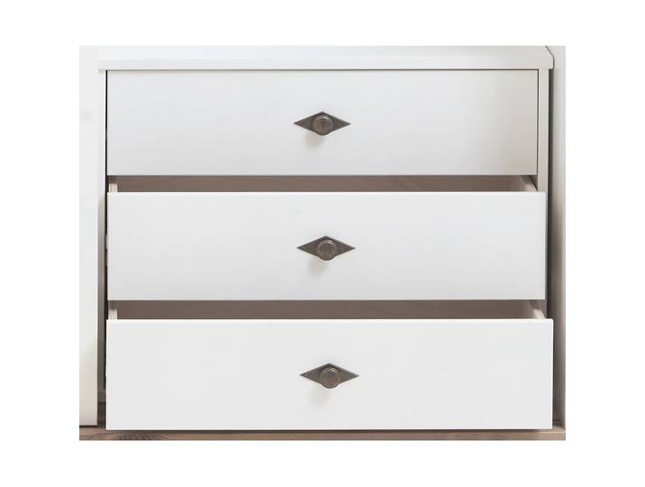 Bloc tiroirs 66 x 50 x 69cm Blanc/Epicéa blanc