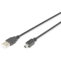 Digitus USB-A – Mini-B Anschlusskabel, 3m
