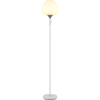 GLOBO LIGHTING Stehlampe "MAXY", weiß, 1 Stk., Leuchten, Stehleuchte/Glas opal/Glas Dekorillen/weiß/Wohnzimmer/Schlafzimmer, Stehlampe