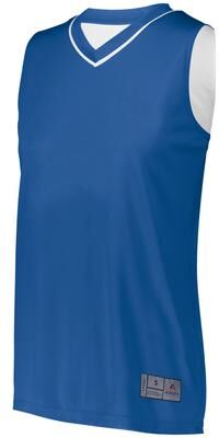 Augusta Sportswear 154 Athletic Women's Reversible Jersey T-Shirt in Royal/White size 2XL   Polyester