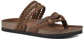 Women's Happier Casual Sandal by White Mountain in Brown Leather (Size 7 M)