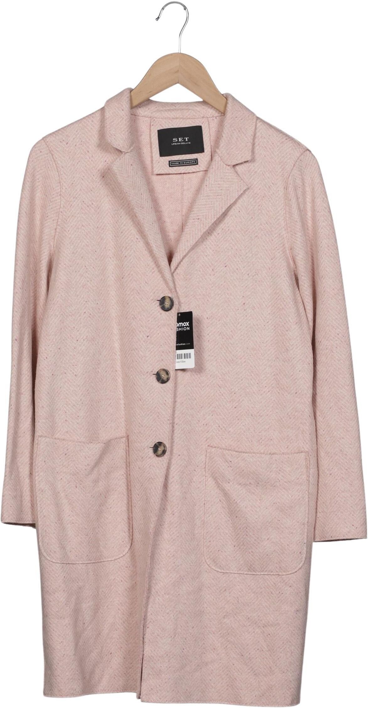 Set Damen Mantel, Pink, Gr. EU 34, Wolle / Viskose / Synthetik / Seide - Second Hand