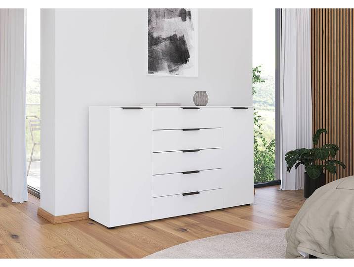 Buffet Flipp 160cm Blanc/Blanc alpin/Gris