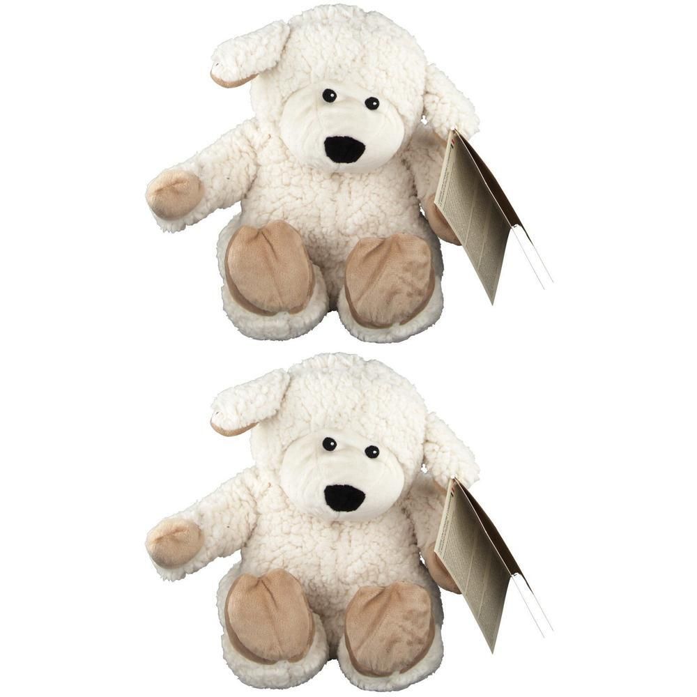 Wärme Stofftier Schaf Wolle beige herausn.Kissen 2x 2x1 St