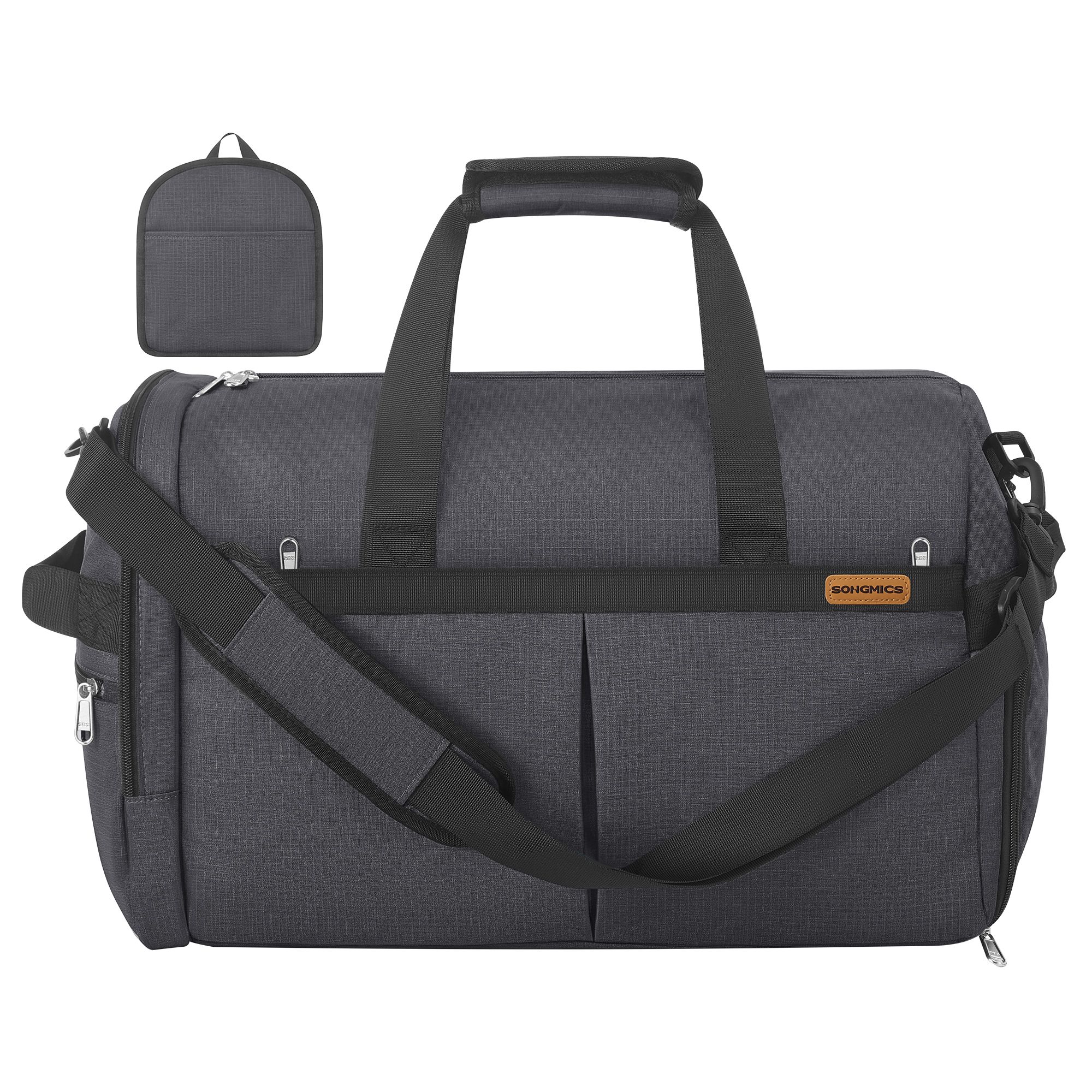 SONGMICS Faltbare Sporttasche aus Polyester mit Schuhfach und Nassfach RBF050G101