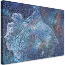 WANDBILD blaue blume abstraktion