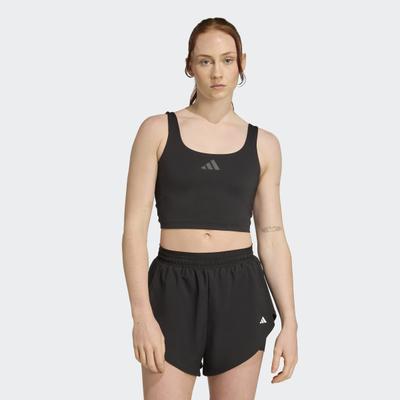 Tanktop ADIDAS PERFORMANCE "POWER BH-, LEICHT STÜTZEND", Damen, Gr. XS, schwarz, Obermaterial: 79% Polyester, 21% Elasthan, Rundhals, Tops Tanktop