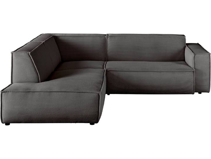 3C Candy Ecksofa Matteo in elegant, kubischer Formensprache, bequem, L-Form, mit auffälliger Kedernaht, Cord-Bezug, Lounge-Charakter, OTTOs Choice