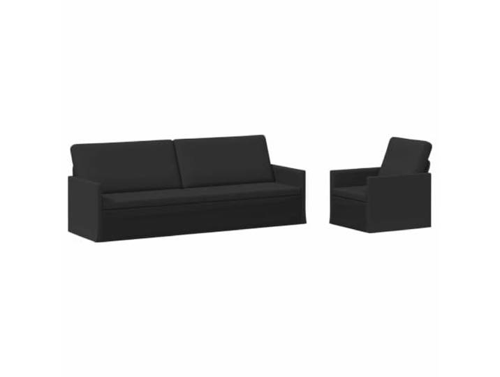 vidaXL Sofa-Set 2 pcs Schwarz Stoff