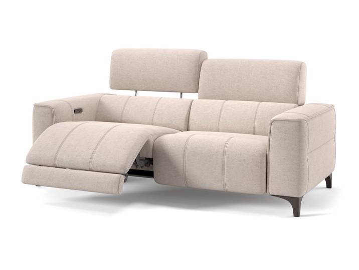 Stoff Couch NANTO 2-Sitzer Sofagarnitur Relax Sofagarnitur 3-Sitzer