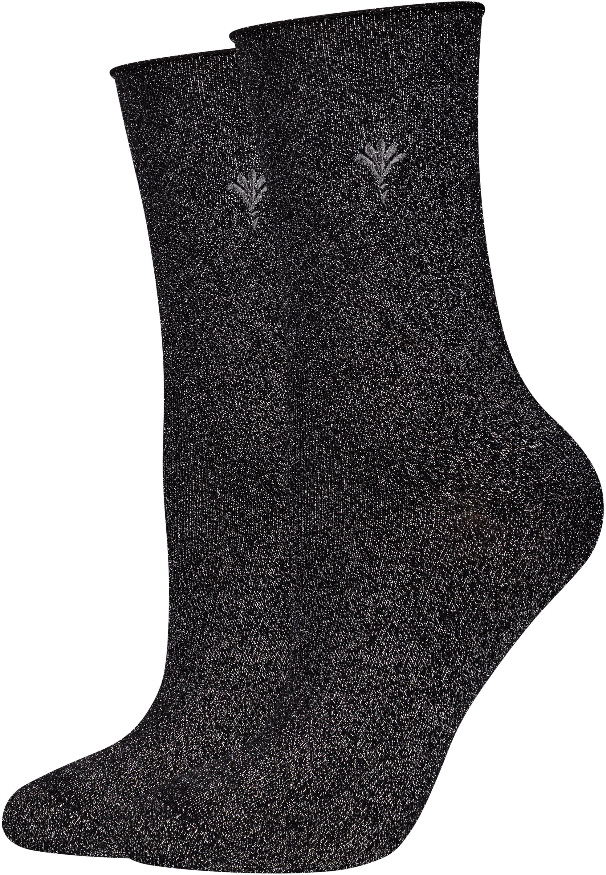 Joop! Socken JOOP, Damen, Gr. 39-42, schwarz (schwarz, weiß), Obermaterial: 60% Baumwolle, 20% metallisierte Fasern, 18% Elasthan, 2% sonstige Fasern, Socken Socken