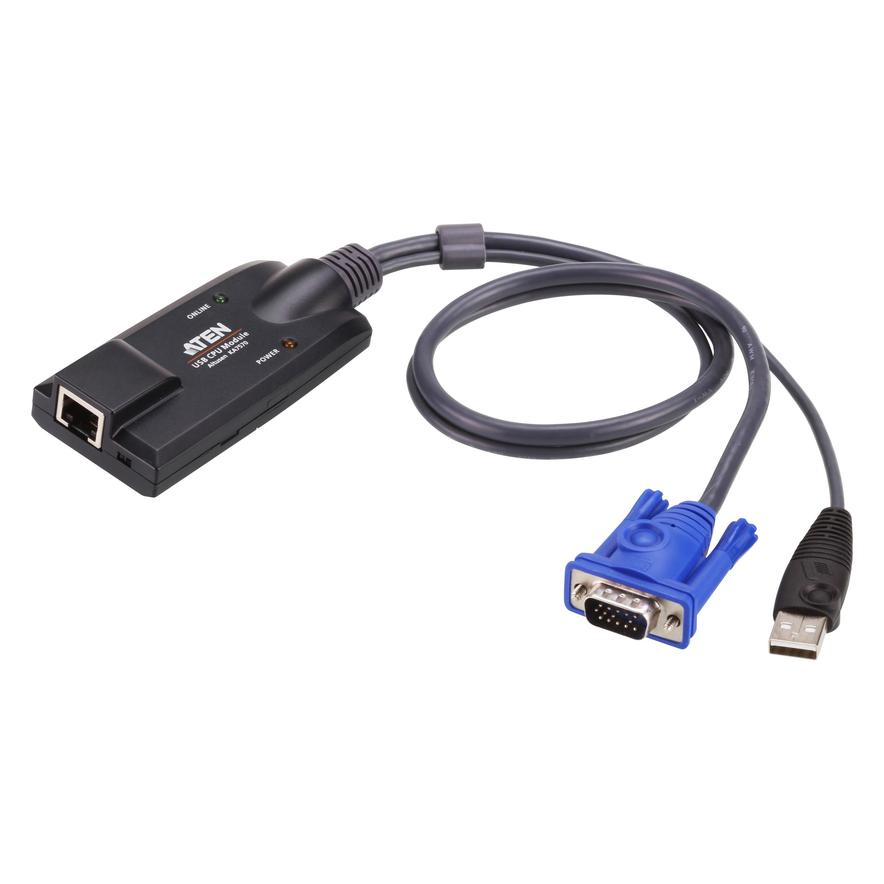 Aten KA7170, VGA, black, RJ-45, male-female, plastic, 100 g (KA7170)