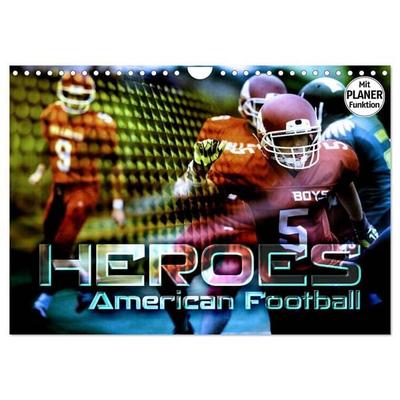 HEROES - American Football (Wandkalender 2027 DIN A4 quer), CALVENDO Monatskalender