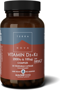 TerraNova Suplemento Vitamina D3 e K2 Complex 50 cápsulas