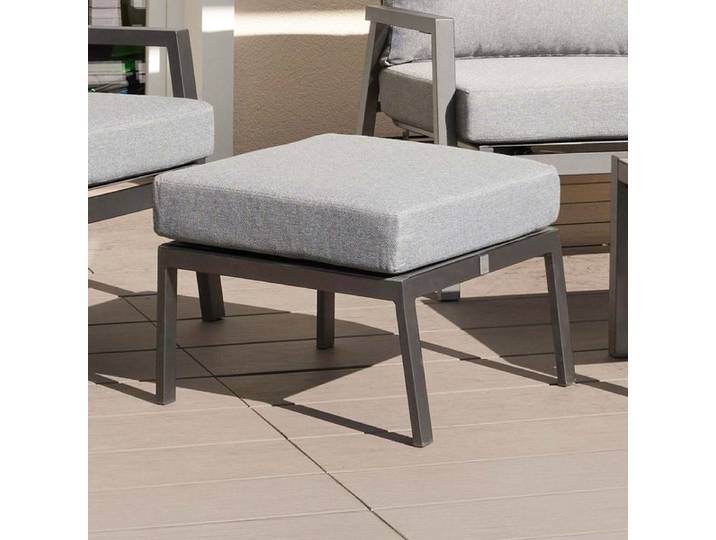 LC Garden Sondrino Loungehocker Aluminium/Polyester Dunkelgrau Hellgrau