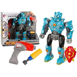 Schraubender Roboter, Waffe, Bohrer, Schraubenzieher, Lichter, Ton, Türkis