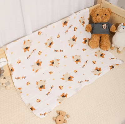 Inspire Essentials PureGauze Cotton Baby Bath Towel Four Layer Muslin Swaddle Blanket a