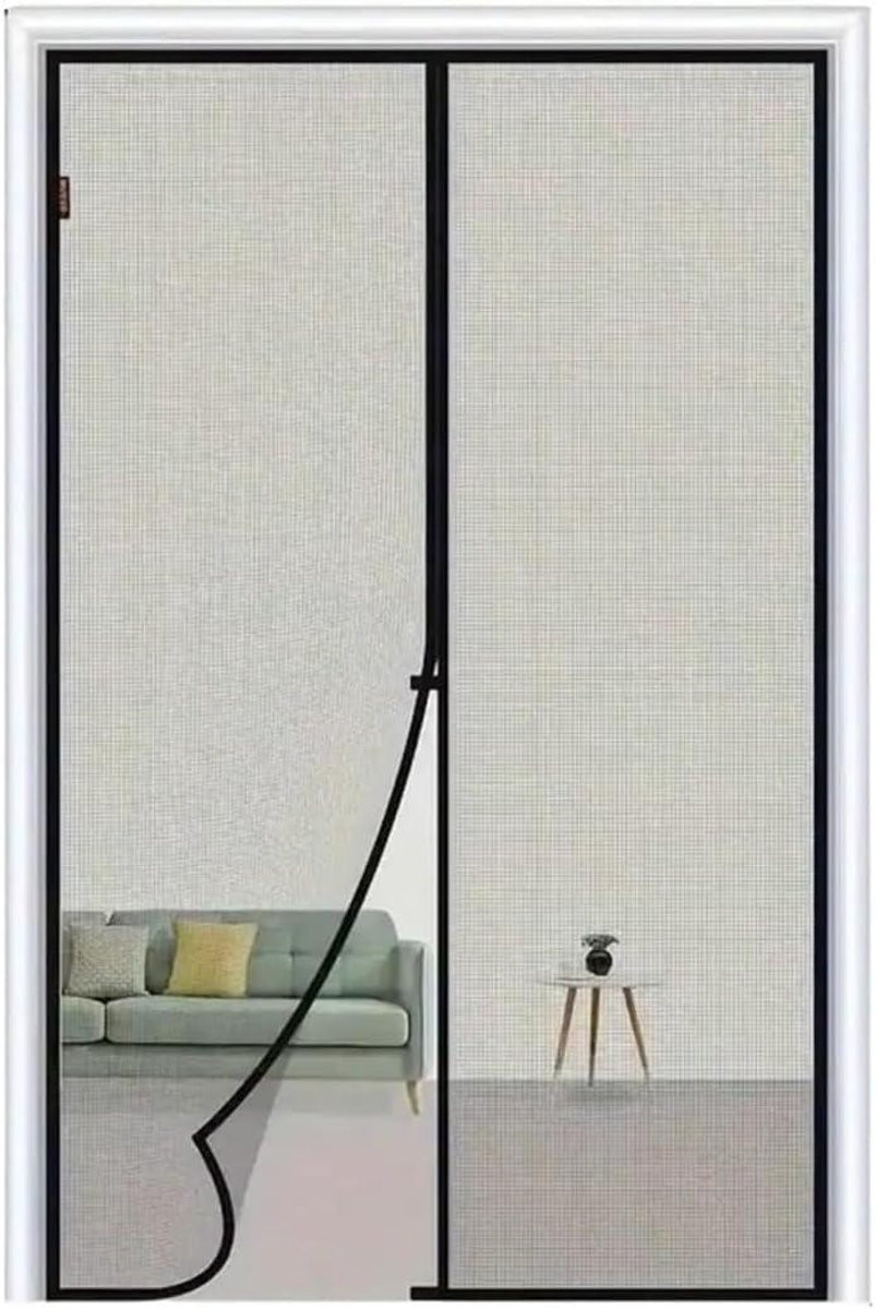 Wit Hordeur Vliegenraam voor insectenwering - 100 x 210 cm