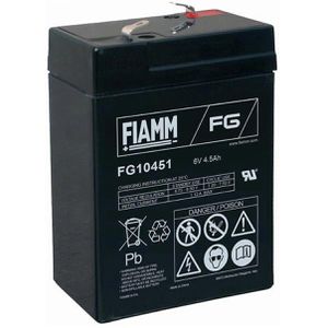FIAMM AGM-Batterie FG10451, 6 V, 4,5 Ah, Faston 4,8 mm Anschluss