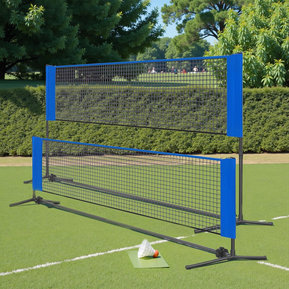 SONGMICS 500 cm Badmintonnetz, höhenverstellbar, Volleyballnetz SYQB35500V2
