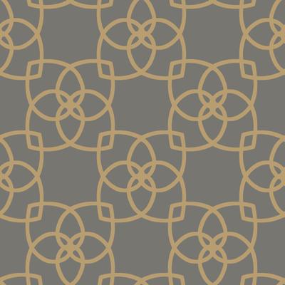 Antonina Vella Serendipity Grey & Gold Metallic Wallpaper