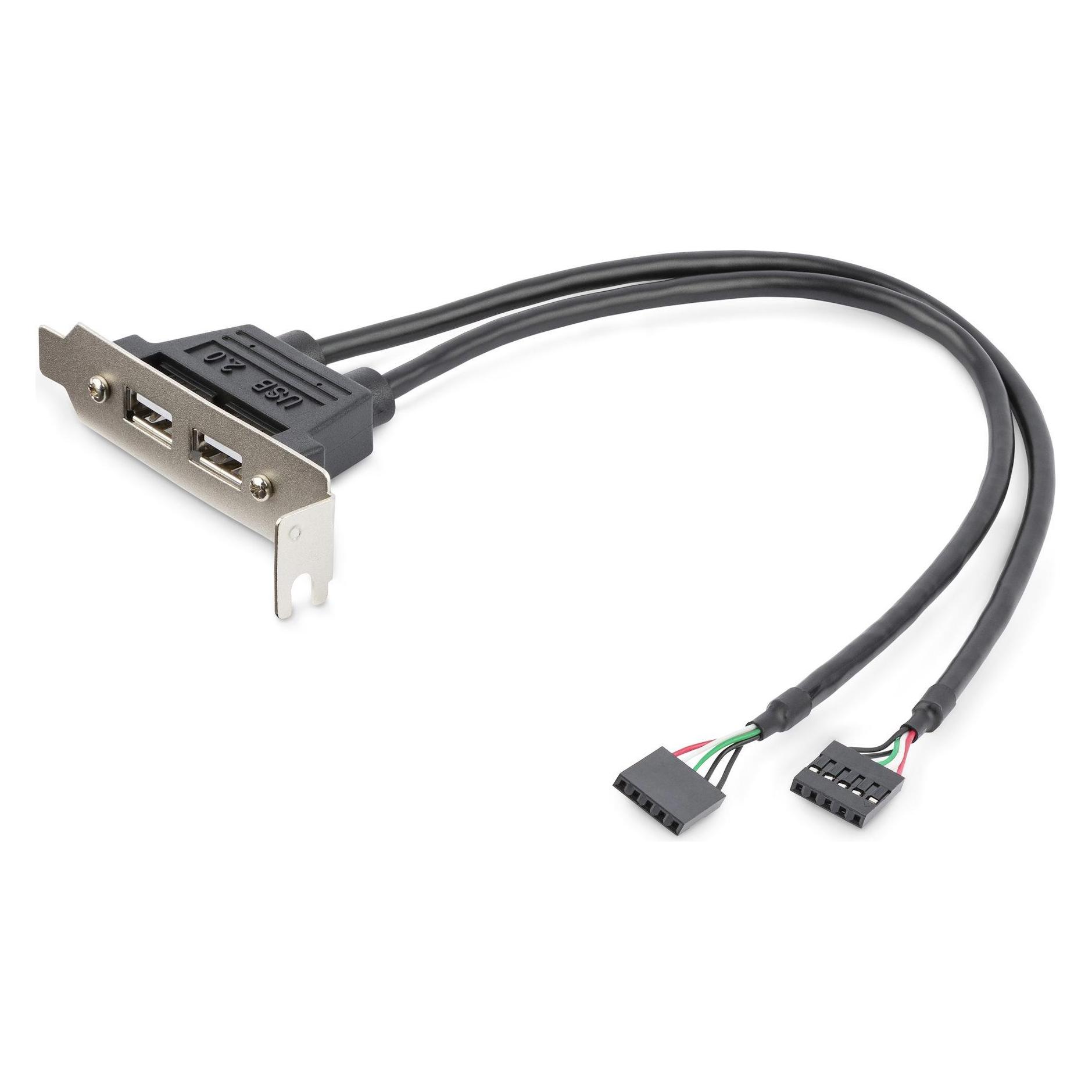 StarTech 2 Port USB 2.0 Low Profile Slotblech - Buchse (USB-A, 2 Ports) (USBPLATELP)
