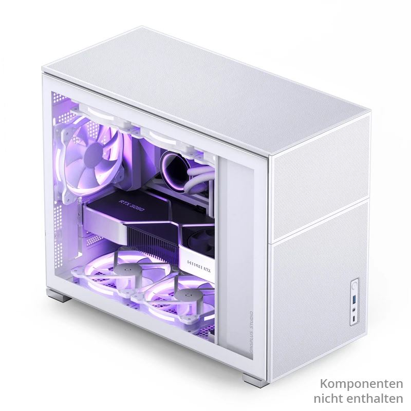 Jonsbo D31 MESH Micro-ATX Gehäuse, Tempered Glass - weiß