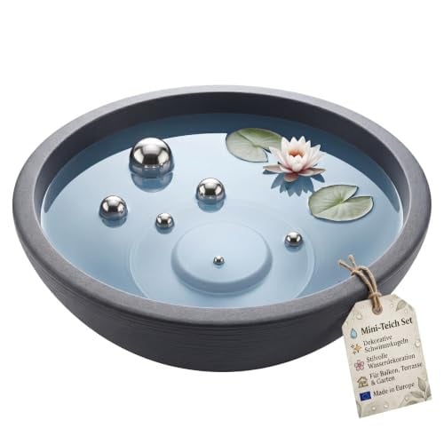 BigDean XL Mini-vijver fontein set met vijverballen, Diameter: 60 cm