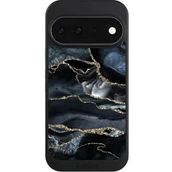 Nivocase Hülle für Google Pixel 11 Pro Handyhülle NIVOcore Case Schwarz Glitzer Look Marmor Trends (Google Pixel 11 Pro), Smartphone Hülle, Schwarz