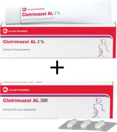 ALIUD Pharma GmbH CLOTRIMAZOL AL Vaginalcr.20 g + CLOTRIMAZOL Vaginaltabl.3 St.